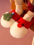 Christmas Color Block Warm Indoor Thermal Slippers