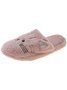 Cartoon Cat Embroidery Furry Slippers