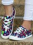Christmas Snowman Plus Size Lace Up Flats