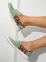 Plus Size Ethnic Split Joint Flats