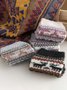 Casual Retro Striped Elk Pattern Plush Socks Autumn Winter Accessories Warm High Stretch