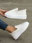 Plus Size Quilted Slip On Platform Shoes