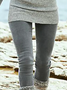 Cotton-Blend Plain Trousers