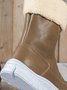 Warm Comfort Lightweight Soft Sole Patchwork Zipper Snow Boots