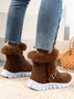 Warm Comfort Soft Sole Patchwork Buckle Snow Boots