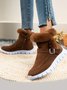 Warm Comfort Soft Sole Patchwork Buckle Snow Boots