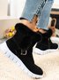 Warm Comfort Soft Sole Patchwork Buckle Snow Boots