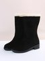 Plus Size Winter Casual Slip On Warm Lined Snow Boots