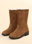 Plus Size Winter Casual Slip On Warm Lined Snow Boots