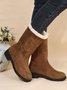 Plus Size Winter Casual Slip On Warm Lined Snow Boots