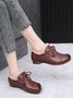 Vintage Bow Warm Furry Lined Slip On Flats