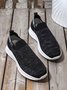 Plus Size Breathable Mesh Fabric Slip On Sneakers