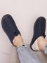 Plus Size Unisex Warm Embossed Slip On Flat Shoes