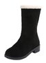 Plus Size Winter Casual Slip On Warm Lined Snow Boots
