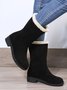 Plus Size Winter Casual Slip On Warm Lined Snow Boots