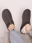 Plus Size Unisex Warm Embossed Slip On Flat Shoes