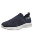 Plus Size Breathable Mesh Fabric Slip On Sneakers