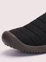 Plus Size Unisex Warm Embossed Slip On Flat Shoes