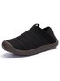 Plus Size Unisex Warm Embossed Slip On Flat Shoes