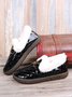 Women's Winter Furry Lined Slip On Flat Shoes