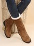 Plus Size Winter Casual Slip On Warm Lined Snow Boots