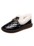 Women's Winter Furry Lined Slip On Flat Shoes