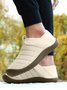 Plus Size Unisex Warm Embossed Slip On Flat Shoes