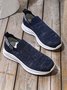 Plus Size Breathable Mesh Fabric Slip On Sneakers