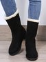 Plus Size Winter Casual Slip On Warm Lined Snow Boots