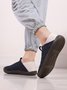 Plus Size Unisex Warm Embossed Slip On Flat Shoes