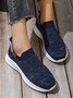 Plus Size Breathable Mesh Fabric Slip On Sneakers