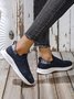 Plus Size Breathable Mesh Fabric Slip On Sneakers