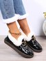 Women's Winter Furry Lined Slip On Flat Shoes