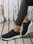Plus Size Breathable Mesh Fabric Slip On Sneakers