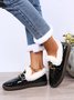 Women's Winter Furry Lined Slip On Flat Shoes
