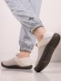 Plus Size Unisex Warm Embossed Slip On Flat Shoes