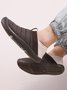 Plus Size Unisex Warm Embossed Slip On Flat Shoes