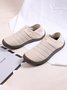 Plus Size Unisex Warm Embossed Slip On Flat Shoes