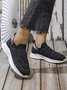Plus Size Breathable Mesh Fabric Slip On Sneakers