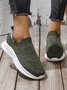 Plus Size Breathable Mesh Fabric Slip On Sneakers