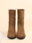 Plus Size Winter Casual Slip On Warm Lined Snow Boots