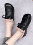 Vintage Bow Warm Furry Lined Slip On Flats