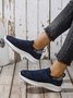 Plus Size Breathable Mesh Fabric Slip On Sneakers