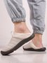 Plus Size Unisex Warm Embossed Slip On Flat Shoes