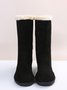 Plus Size Winter Casual Slip On Warm Lined Snow Boots