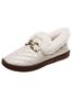 Women's Winter Furry Lined Slip On Flat Shoes