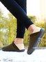Plus Size Unisex Warm Embossed Slip On Flat Shoes