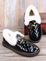 Women's Winter Furry Lined Slip On Flat Shoes