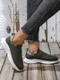 Plus Size Breathable Mesh Fabric Slip On Sneakers