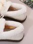 Women's Fuzzy Ball Warm Lined Slip On Flat Shoes